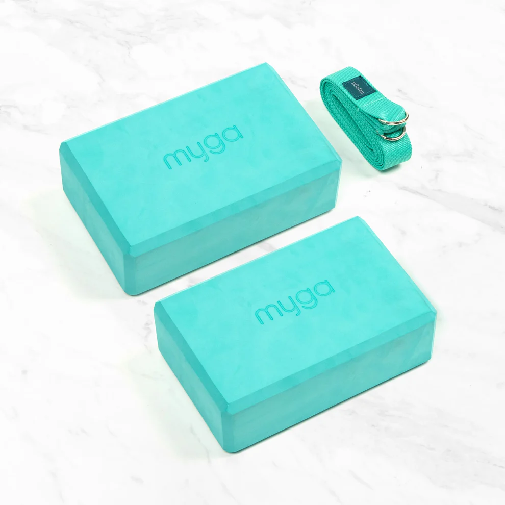 Myga Yoga Blocks and 2-in-1 Strap Sets